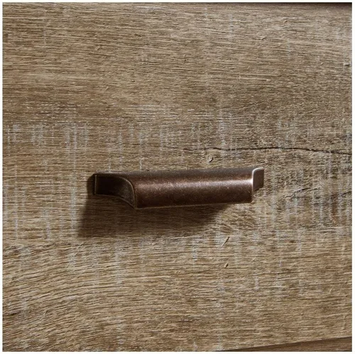 Vista 4 de South Shore Versa - Mesita de noche con 2 cajones, color roble envejecido, tradicional Weathered Oak
