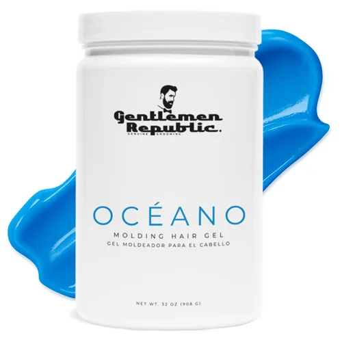 Vista 10 de Gentlemen Republic Oceano Gel para el cabello para hombre, 16 onzas, gel de peinado de alto brillo y fuerte sujeción táctil para cabello, fórmula