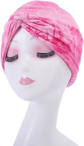 Vista 3 de Turbantes elásticos para mujer, gorro de quimioterapia, para cáncer