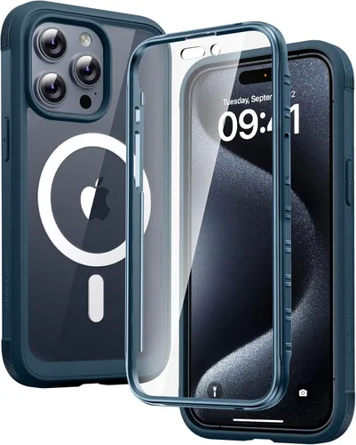Vista 241 de Carcasa Diaclara diseñada para iPhone 12/12 Pro, carcasa completa resistente con protector de pantalla táctil y antiarañazos integrado, carcasa