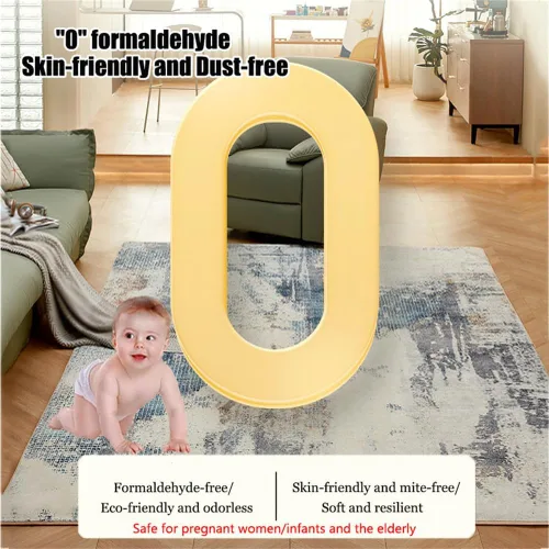 Vista 3 de Removable Washable Graphene Electric Heating Carpet Plush Heated Area Rug Indoor Floor Heating Mat Foot Warmer with Timer Fast Warm Up, Heated Floor