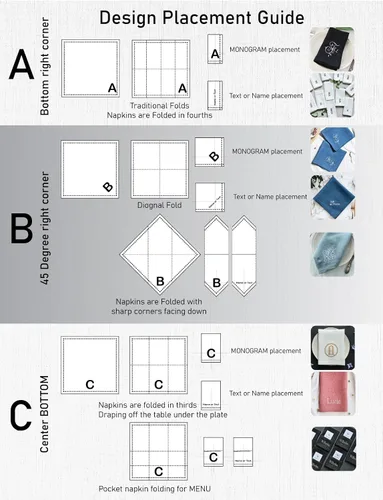 Vista 5 de Servilletas personalizadas bordadas con cualquier texto y diseño de monograma, añadir un nombre, servilletas de alta calidad con bordado, gran
