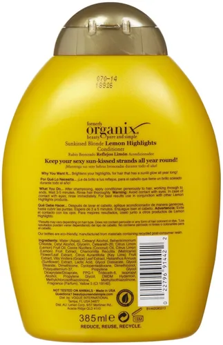Vista 2 de Ogx Acondicionador Sunkissed Blonde Lemon Highlights - 13 oz