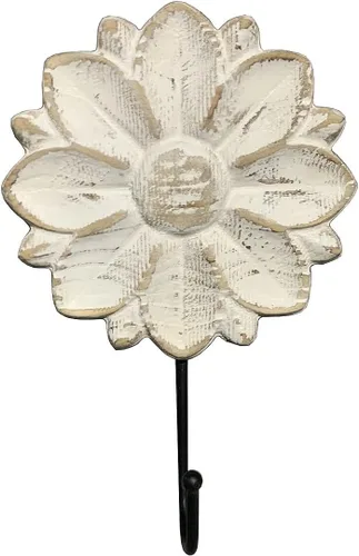Vista 7 de dwellington Ganchos para Toallas con Flores Ganchos Decorativos Colgador para Colgar Ropa, Llaves, Toallas - Gancho Decorativo de Montaje en Pared