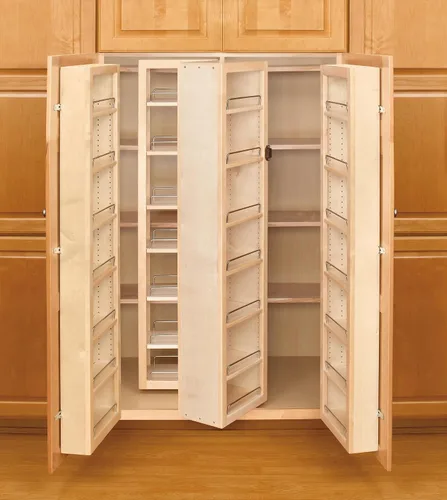 Vista 2 de Rev-A-Shelf Kit organizador de armario de despensa con columpio de madera