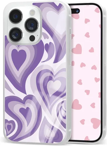 Vista 12 de Fundas con diseño de corazón estético para niñas para iPhone 11, 12, 13, 14, 15, 16 Pro Max Plus Mini, para Samsung Galaxy S21 S22 S23 S24 S25 Ultra