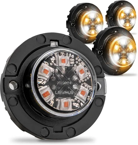 Vista 12 de Lamphus SnakeEye III - Luz estroboscópica de posición oculta [SAE Clase 1] [IP67 Impermeable] [72 Modos de flash] [Función TBT] Luces de advertencia