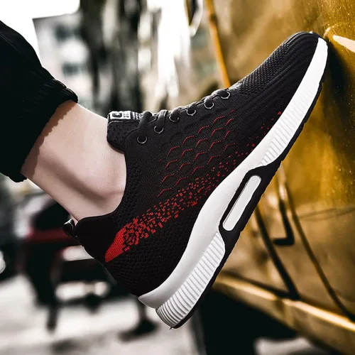 Vista 5 de ailishabroy Zapatillas deportivas con elevador para hombre, zapatos casuales ligeros con tacón de elevación de vuelo oculto para hombres, negro