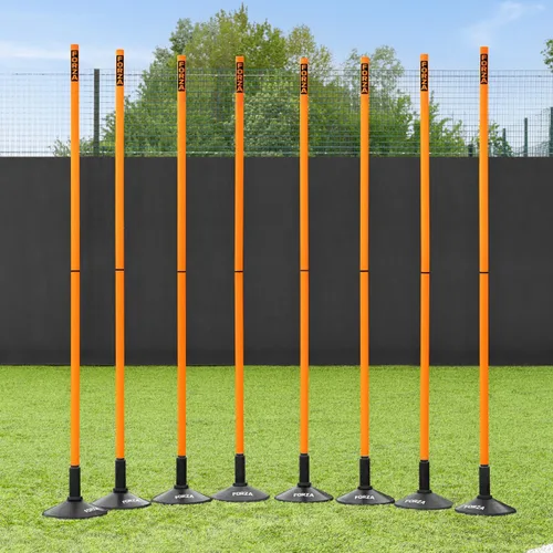 Vista 10 de FORZA Slalom - Bastones de agilidad Mejora la resistencia, la velocidad y el juego de pies Opciones de color, tamaño y base de goma disponibles