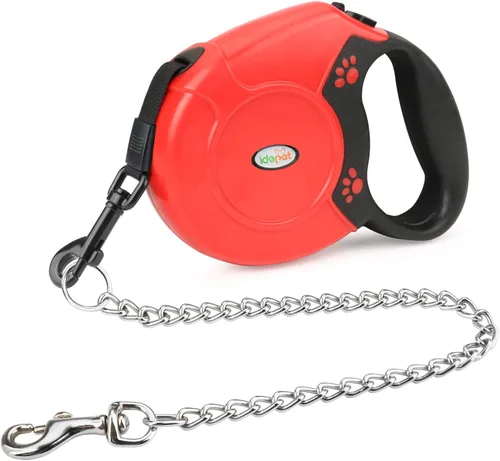 Vista 8 de Idepet Correa retráctil resistente para perros pequeños y medianos, cadena