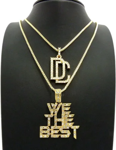 Vista 2 de Juego de collar de cadena de cuerda con colgante de cadena de cuerda para hombre