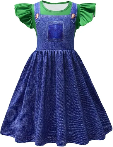 Vista 4 de laughZuaia Disfraz de princesa melocotón para niñas, manga abombada, hada, cosplay, con accesorios