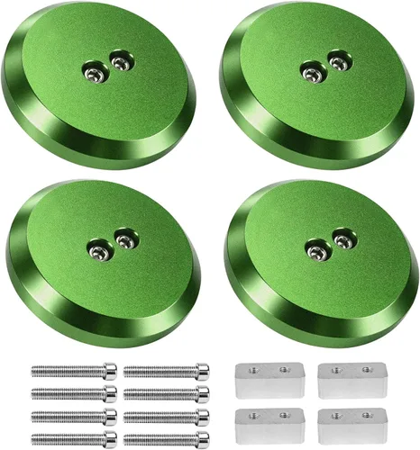 Vista 10 de Corvette Jack Pucks - Adaptador de aluminio para gato, paquete de 4 Negro