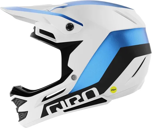 Vista 2 de Giro Insurgent - Casco esférico para bicicleta de montaña, color blanco mate/azul ano, talla M/L