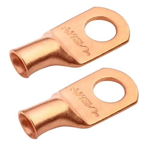 Vista 81 de SELTERM - 5 terminales de anillo resistentes para cable de batería, calibre 1/0 AWG, pernos de 1/2 pulgadas, terminales de calibre 0, ojales