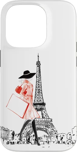 Vista 17 de Vintage Paris Woman - Funda de la Torre Eiffel para iPhone 17