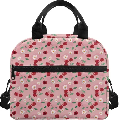 Vista 11 de doginthehole Bolsa de almuerzo de noche estrellada para mujeres y niñas, bolsa de almuerzo con correa ajustable para el hombro con estampado