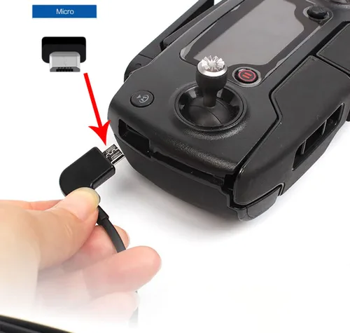 Vista 5 de DJI - Cable de control remoto USB micro a iOS de 1 pie de 90 grados para Mavic Mini, Mini SE, Pro, Spark, Air, datos de teléfono/tableta, accesorios