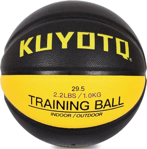 Vista 13 de KUYOTQ 3LBS/3.3LBS/2.2LBS Weighted Heavy Training Basketball 29.5/28.5" in and Outdoor Improving Handling Dribbling Passing Rebounding Skill Negro