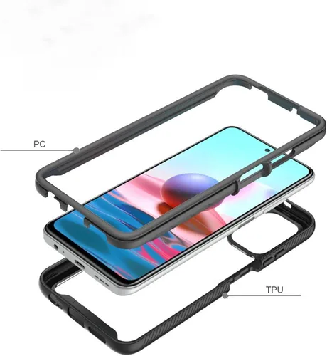 Vista 5 de Funda compatible con Xiaomi Poco X3 NFC, compatible con Xiaomi Poco X3 Pro/Poco X3 Case 2 en 1 Funda protectora de doble capa para teléfono