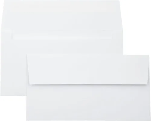 Vista 6 de LUXPaper Sobres de invitación de felicitación fotográfica 4 3/8 pulgadas x 8 1/4 pulgadas Blanco brillante Texto de 70 libras