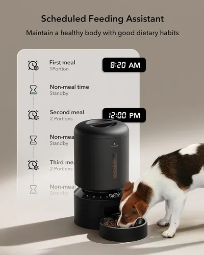 Vista 2 de PETLIBRO - Comedero automático para gatos, dispensador automático de comida para perros con preservación de frescura, comederos programables