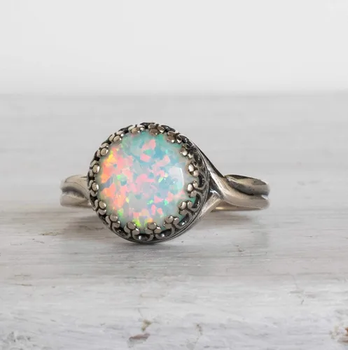 Vista 30 de 925 Sterling Silver Gemstone Rings for Women - Anniversary Rings for Women - Sterling Silver Rings for Women - Dainty Sterling Silver Rings