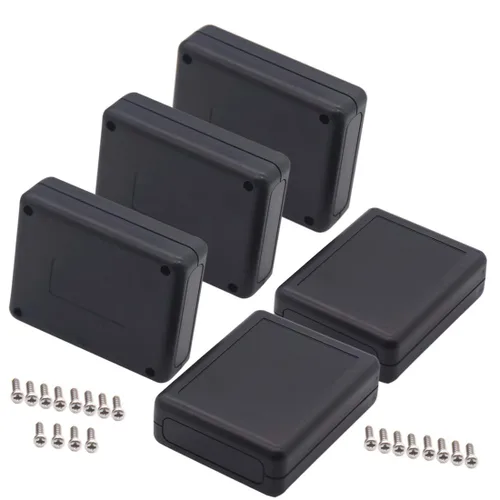 Vista 38 de Zulkit 12 cajas de proyecto de plástico ABS para proyectos eléctricos, caja de conexiones de energía, color negro, 1.97 x 1.10 x 0.59 pulgadas 12