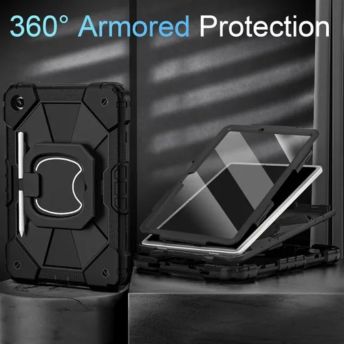 Vista 2 de Auizotl Funda para Samsung Galaxy Tab A9+/A9 Plus de 11 pulgadas (SM-X210/X216/X218) con protector de pantalla/soporte giratorio/soporte
