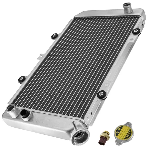 Vista 3 de Caltric Radiador compatible con Yamaha Grizzly 660 Yfm660F Yfm-660F 2002-2004 con sensor de calor