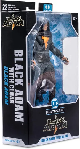 Vista 9 de McFarlane Toys DC Black ADAM Movie 7IN Figuras - ADAM negro con capa DC Multiverse Movie Figura de acción de 7 pulgadas Black Adam - Disfraz