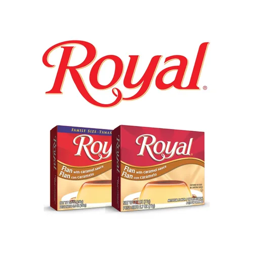 Vista 8 de Royal Mezcla bilingüe de postre de flan, tamaño familiar, sin grasa, 3.81 onzas (paquete de 12)