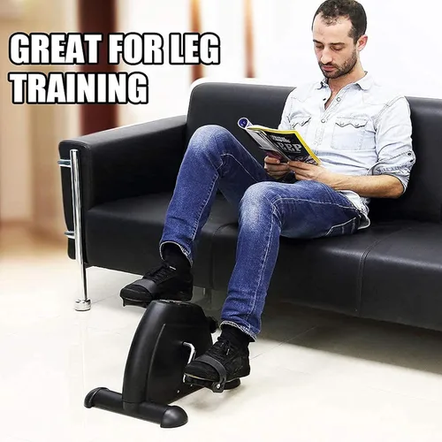 Vista 8 de Mini Exercise Bike, AGM Under Desk Bike Pedal Exerciser Foot Cycle Arm & Leg Pedal Exerciser with LCD Screen Displays
