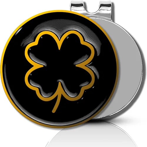 Vista 8 de ClubSmith® Lucky - Marcador de pelota de golf con clip magnético para sombrero, trébol irlandés y trébol, marca de alineación premium, accesorios