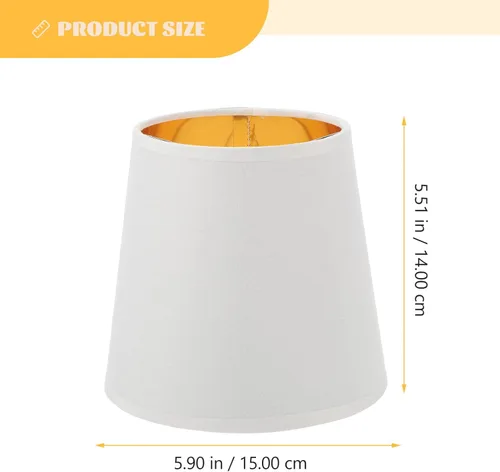 Vista 2 de Pantalla de lámpara con clip, pantalla de lámpara de mesa, mini decoración, pantalla de barril, pantalla rústica, marrón, escritorio, rejilla
