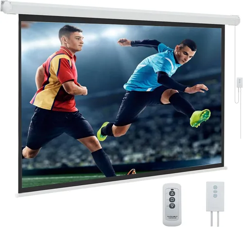 Vista 13 de YODOLLA Pantalla de proyector Motorizada Auto Pull Down Pantallas (150 '' 16:9 Negro)