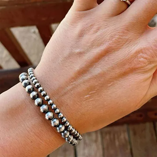 Vista 2 de Long tiantian Pulseras de oro pulseras de moda de plata gruesa