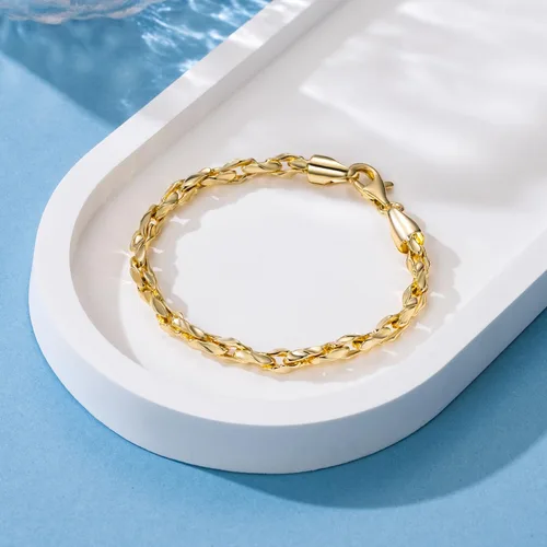 Vista 4 de Gold Bracelets for Women 14K Gold Bracelet Dainty Bracelets for Womens Braided Chain Bracelet for Women Men 6.577.589in