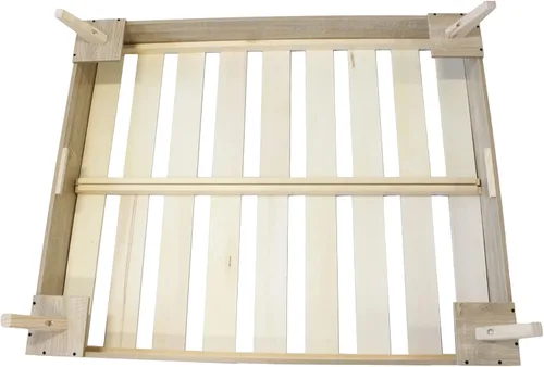 Vista 5 de Midlee Marco de cama elevado de madera para perro, tamaño grande