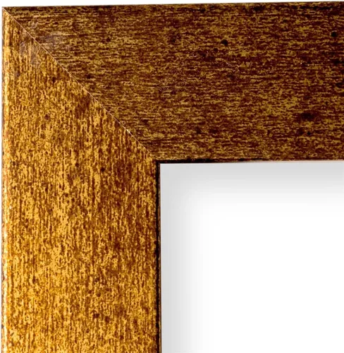 Vista 4 de Marco de póster plano con acabado de cobre cepillado de 1.25 pulgadas, compuesto de madera MDF, 5 x 7 pulgadas, marco para póster Latón
