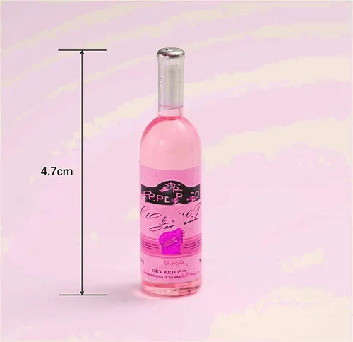 Vista 4 de Miniaturas de casa de muñecas a escala 1:12, botellas de alcohol para casa de muñecas, accesorios de cocina, mini comida en miniatura, accesorios