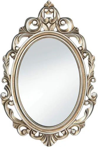 Vista 3 de Accent Plus Espejo de pared dorado con corona real 15.5x0.5x23.5