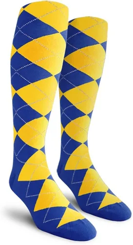 Vista 12 de Golf Knickers Calcetines Coloridos de Algodón Argyle hasta la Rodilla para Hombres, Mujeres y Jóvenes (AA-ZZ)