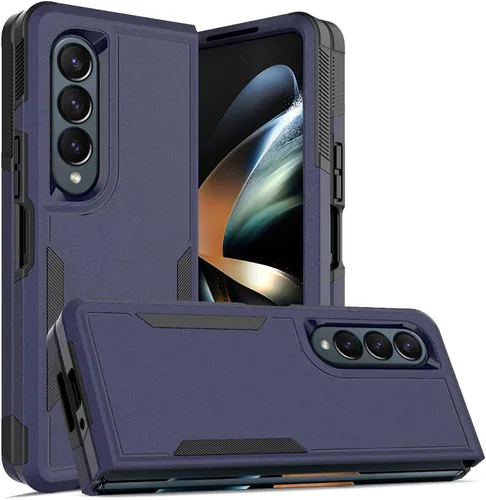 Vista 16 de Funda WOGROO para Samsung Galaxy Z Fold 4 - Funda protectora para teléfono a prueba de golpes, duradera, negra
