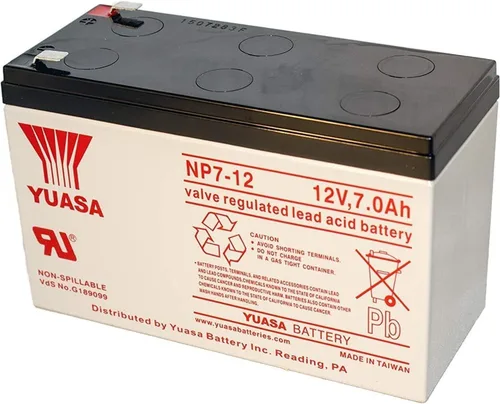 Vista 2 de Yuasa NP7-12 12 V/7Ah Batería de ácido de plomo sellada con terminal de F1