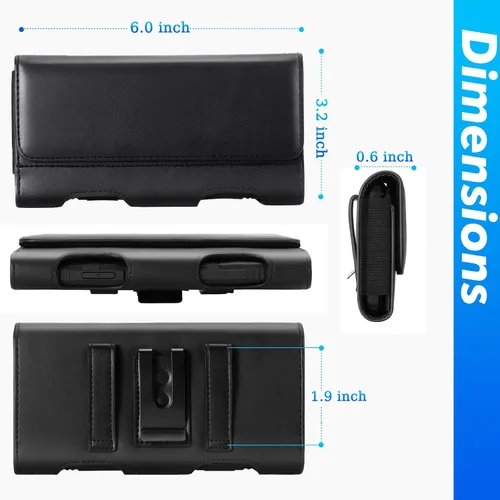 Vista 4 de Mopaclle Funda de teléfono celular para Galaxy S25 S24 S23 S22 S21 S20 S8, A01 A10e M01 Funda de alta calidad para cinturón de teléfono para iPhone