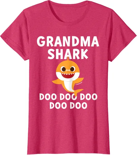 Vista 8 de Pinkfong Camiseta oficial Grandma Shark Negro