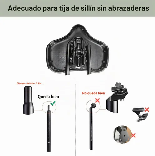 Vista 3 de THALOUS Asiento de bicicleta con respaldo de gran tamaño, cómodo, repuesto de silla de montar de bicicleta, espuma viscoelástica suave, cojín Negro