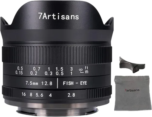 Vista 8 de 7artisans Lente ojo de pez F2.8 II de 0.3 in para montaje Olympus