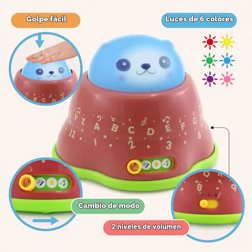 Vista 3 de BEST LEARNING Whack and Learn Mole - Juguete musical educativo iluminado